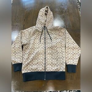 Designer Coach Signature Zip-up Jacket Unisex